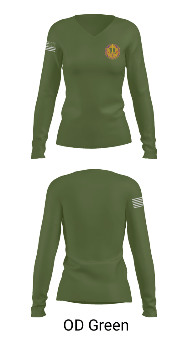 Women's Long Sleeve Vneck Shirt, 405th Civil Affairs Battalion, Army, Teamtime, Team time, sublimation, custom sports apparel, team uniforms, spirit wear, spiritwear, sports uniforms, custom shirts, team store, custom team store, fundraiser sports, apparel fundraiser