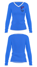 Pascagoula Track and Field 15202969 Women's Long Sleeve V-neck Shirt - 33