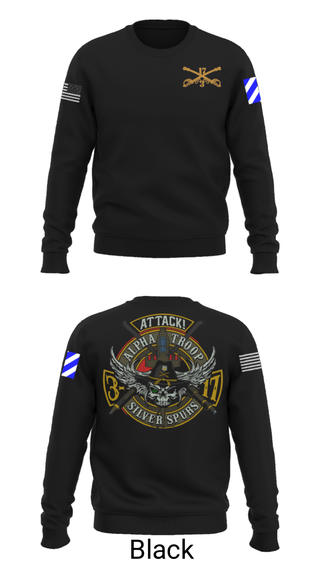 Crew Neck Sweatshirt, A/3-17 ACS, Army, Teamtime, Team time, sublimation, custom sports apparel, team uniforms, spirit wear, spiritwear, sports uniforms, custom shirts, team store, custom team store, fundraiser sports, apparel fundraiser