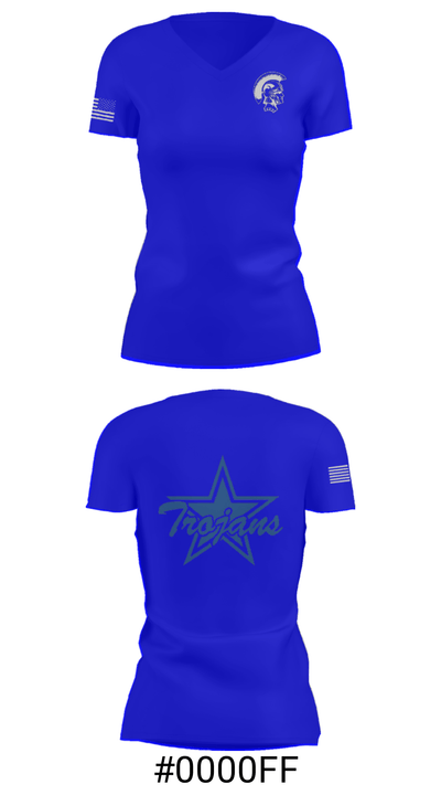 Johnson County Middle School Basketball 60515333 Women's Short Sleeve V-neck Shirt - 21