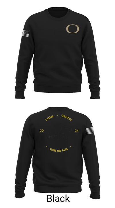Delphi Community High School Swimming 22863035 Crew Neck Sweatshirt - 9