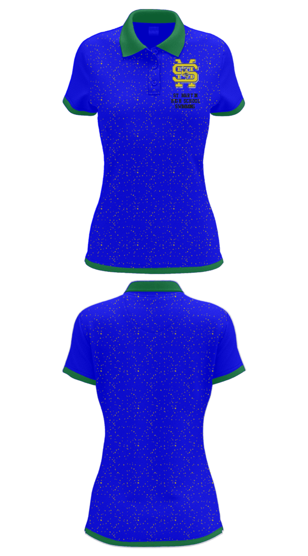 Women's Short Sleeve Performance Polo, St Martin High School Swimming, Swimming, Teamtime, Team time, sublimation, custom sports apparel, team uniforms, spirit wear, spiritwear, sports uniforms, custom shirts, team store, custom team store, fundraiser sports, apparel fundraiser