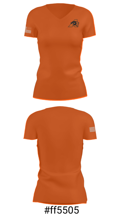 Aledo Youth Football And Cheer Association 76349470 Women's Short Sleeve V-neck Shirt - 21