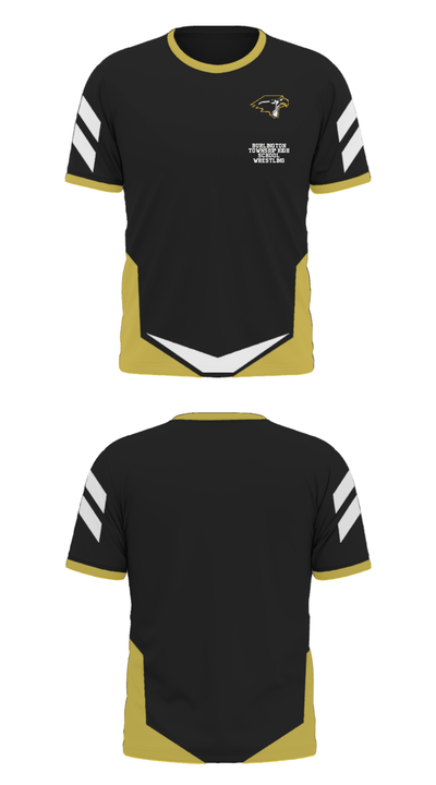 Burlington Township High School Wrestling 96364477 Short Sleeve Performance Polo - 37