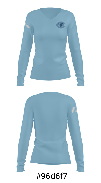 Chanute High School Basketball 12881395 Women's Long Sleeve V-neck Shirt - 20