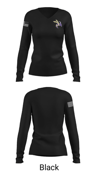 Women's Long Sleeve Vneck Shirt, Defiance College Wrestling, Wrestling, Teamtime, Team time, sublimation, custom sports apparel, team uniforms, spirit wear, spiritwear, sports uniforms, custom shirts, team store, custom team store, fundraiser sports, apparel fundraiser