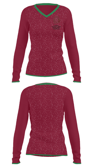 Women's Long Sleeve Vneck Shirt, Carolina Christian School (High School) Basketball, Men's Basketball, Teamtime, Team time, sublimation, custom sports apparel, team uniforms, spirit wear, spiritwear, sports uniforms, custom shirts, team store, custom team store, fundraiser sports, apparel fundraiser