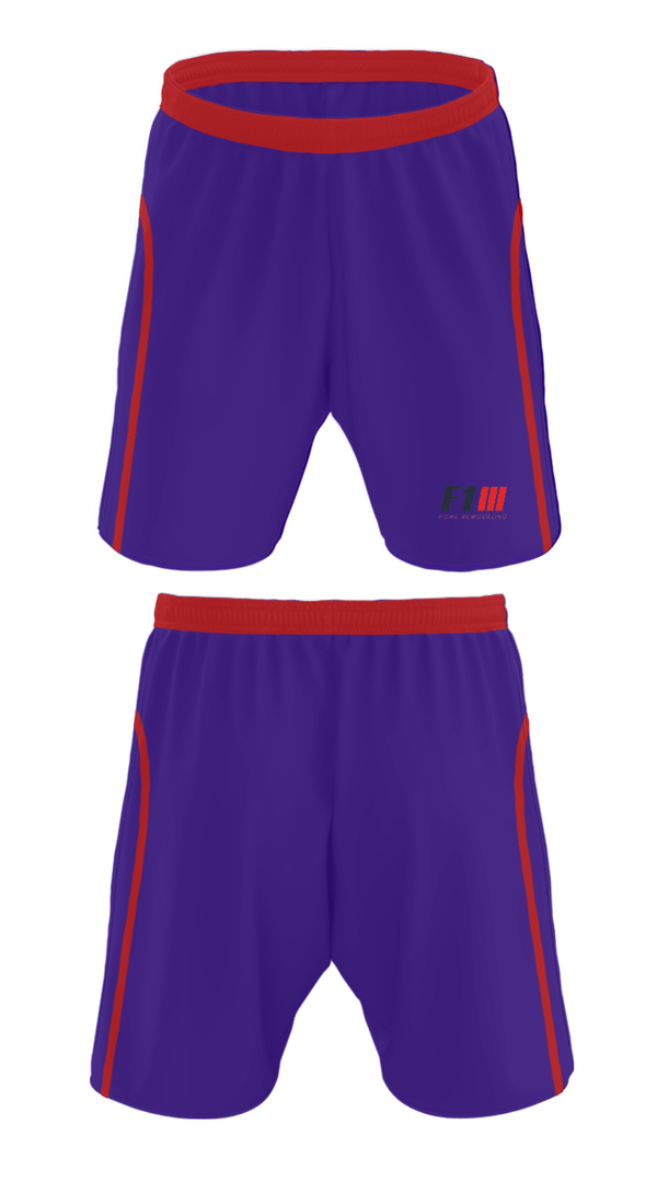 Athletic Shorts With Pockets, F1 Home Remodeling, , Teamtime, Team time, sublimation, custom sports apparel, team uniforms, spirit wear, spiritwear, sports uniforms, custom shirts, team store, custom team store, fundraiser sports, apparel fundraiser