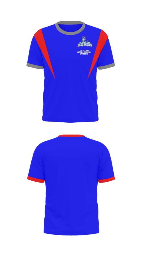 Short Sleeve Performance Shirt, Cleveland Middle School Swimming, Swimming, Teamtime, Team time, sublimation, custom sports apparel, team uniforms, spirit wear, spiritwear, sports uniforms, custom shirts, team store, custom team store, fundraiser sports, apparel fundraiser