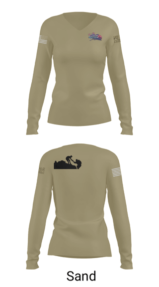 Women's Long Sleeve Vneck Shirt, , Marines, Teamtime, Team time, sublimation, custom sports apparel, team uniforms, spirit wear, spiritwear, sports uniforms, custom shirts, team store, custom team store, fundraiser sports, apparel fundraiser