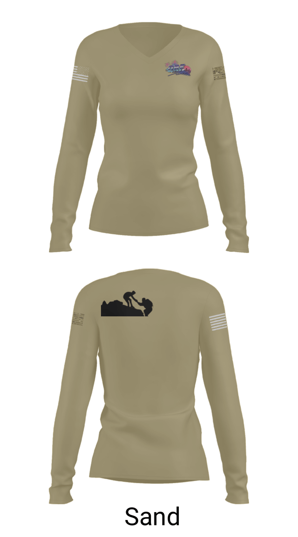 Women's Long Sleeve Vneck Shirt, , Marines, Teamtime, Team time, sublimation, custom sports apparel, team uniforms, spirit wear, spiritwear, sports uniforms, custom shirts, team store, custom team store, fundraiser sports, apparel fundraiser