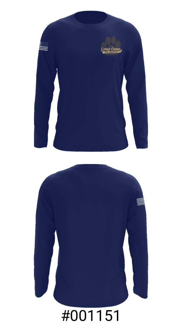 Long Sleeve Performance Shirt, Long Cane Middle School, Spirit Store, Teamtime, Team time, sublimation, custom sports apparel, team uniforms, spirit wear, spiritwear, sports uniforms, custom shirts, team store, custom team store, fundraiser sports, apparel fundraiser
