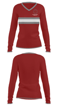 Boaz High School Basketball 15344082 Women's Long Sleeve V-neck Shirt - 33