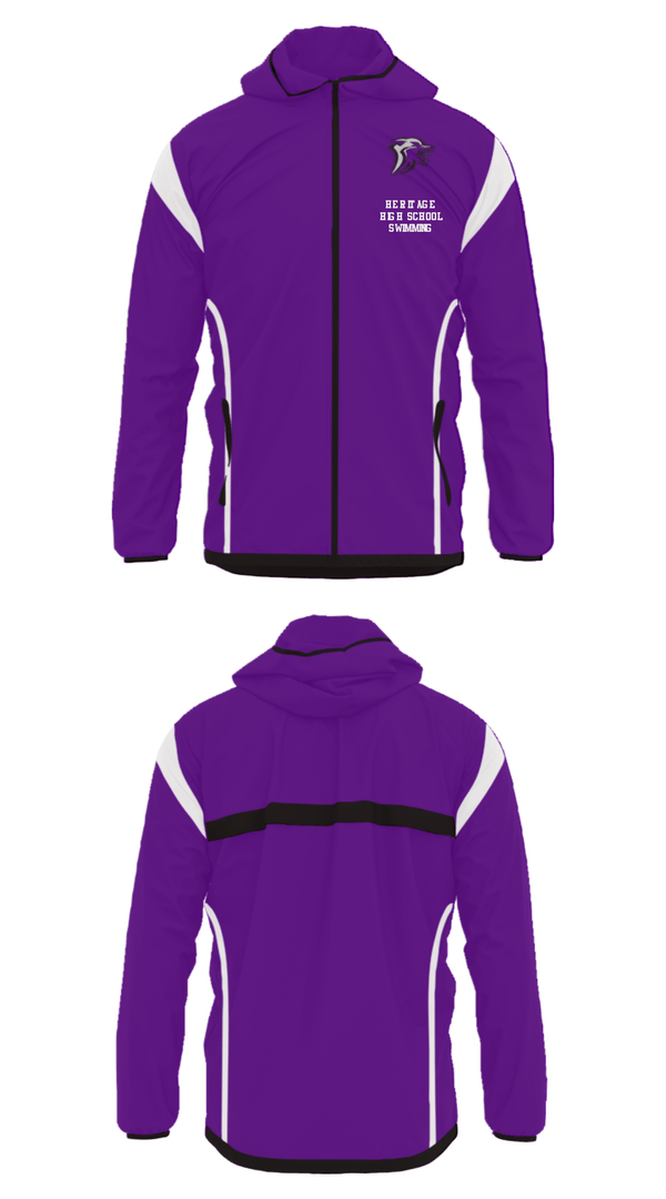 Windbreaker, Heritage High School Swimming, Swimming, Teamtime, Team time, sublimation, custom sports apparel, team uniforms, spirit wear, spiritwear, sports uniforms, custom shirts, team store, custom team store, fundraiser sports, apparel fundraiser