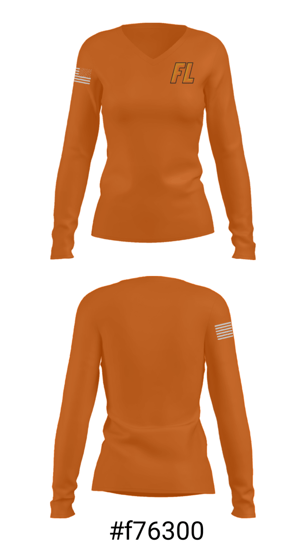 Women's Long Sleeve Vneck Shirt, Fort Lee Boys Basketball, Men's Basketball, Teamtime, Team time, sublimation, custom sports apparel, team uniforms, spirit wear, spiritwear, sports uniforms, custom shirts, team store, custom team store, fundraiser sports, apparel fundraiser