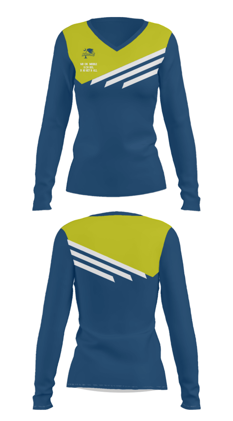 Women's Long Sleeve Vneck Shirt, Wren Middle School Basketball, Men's Basketball, Teamtime, Team time, sublimation, custom sports apparel, team uniforms, spirit wear, spiritwear, sports uniforms, custom shirts, team store, custom team store, fundraiser sports, apparel fundraiser