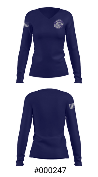 Women's Long Sleeve Vneck Shirt, Chatham Kent Wildcats, Men's Basketball, Teamtime, Team time, sublimation, custom sports apparel, team uniforms, spirit wear, spiritwear, sports uniforms, custom shirts, team store, custom team store, fundraiser sports, apparel fundraiser