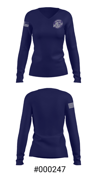 Chatham Kent Wildcats 95171561 Women's Long Sleeve V-neck Shirt - 20