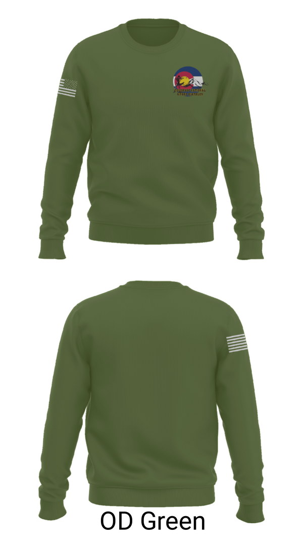 Crew Neck Sweatshirt, Colorado National Guard Biathlon Team, National Guard, Teamtime, Team time, sublimation, custom sports apparel, team uniforms, spirit wear, spiritwear, sports uniforms, custom shirts, team store, custom team store, fundraiser sports, apparel fundraiser