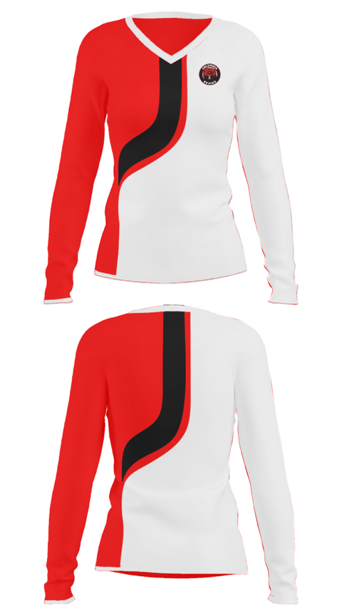 Women's Long Sleeve Vneck Shirt, Columbia High School Basketball, Men's Basketball, Teamtime, Team time, sublimation, custom sports apparel, team uniforms, spirit wear, spiritwear, sports uniforms, custom shirts, team store, custom team store, fundraiser sports, apparel fundraiser