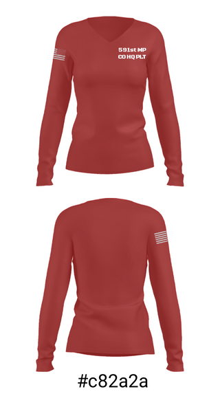 Women's Long Sleeve Vneck Shirt, 591st MP CO HQ PLT, Army, Teamtime, Team time, sublimation, custom sports apparel, team uniforms, spirit wear, spiritwear, sports uniforms, custom shirts, team store, custom team store, fundraiser sports, apparel fundraiser