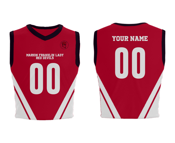 Mens Basketball Jersey, Marion Franklin lady Red Devils, Women's Basketball, Teamtime, Team time, sublimation, custom sports apparel, team uniforms, spirit wear, spiritwear, sports uniforms, custom shirts, team store, custom team store, fundraiser sports, apparel fundraiser