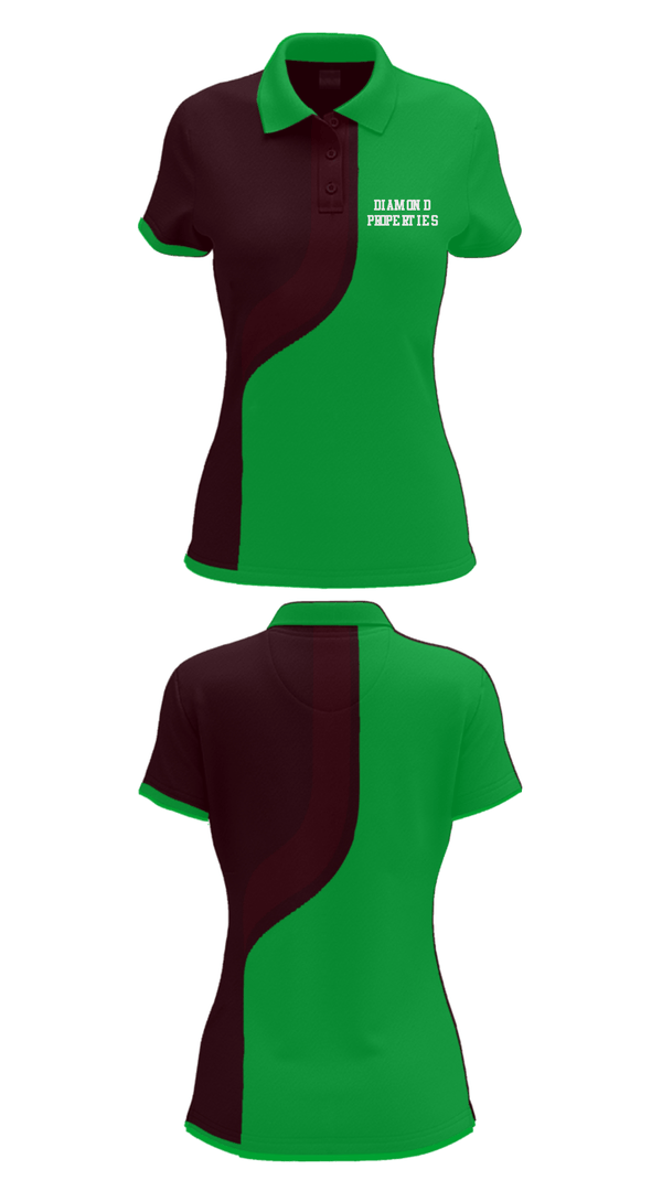 Women's Short Sleeve Performance Polo, Diamond Properties, Men's Basketball, Teamtime, Team time, sublimation, custom sports apparel, team uniforms, spirit wear, spiritwear, sports uniforms, custom shirts, team store, custom team store, fundraiser sports, apparel fundraiser