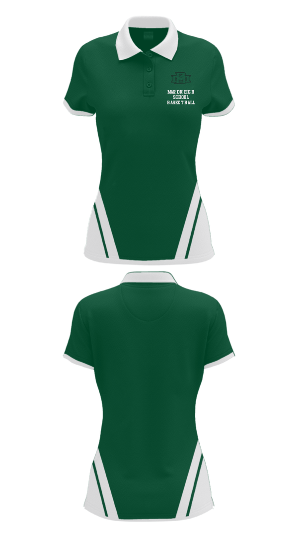 Women's Short Sleeve Performance Polo, Marion High School Basketball, Men's Basketball, Teamtime, Team time, sublimation, custom sports apparel, team uniforms, spirit wear, spiritwear, sports uniforms, custom shirts, team store, custom team store, fundraiser sports, apparel fundraiser