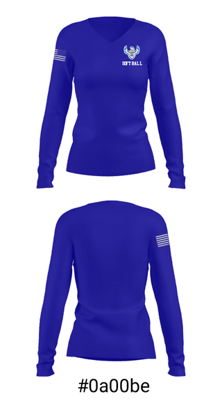 Women's Long Sleeve Vneck Shirt, Thunderbird Softball, Softball, Teamtime, Team time, sublimation, custom sports apparel, team uniforms, spirit wear, spiritwear, sports uniforms, custom shirts, team store, custom team store, fundraiser sports, apparel fundraiser