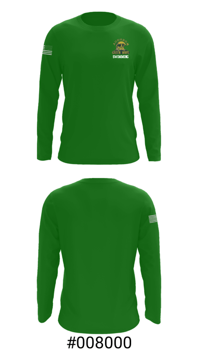 Audubon Senior High School Swimming 76077146 Long Sleeve Performance Shirt - 18