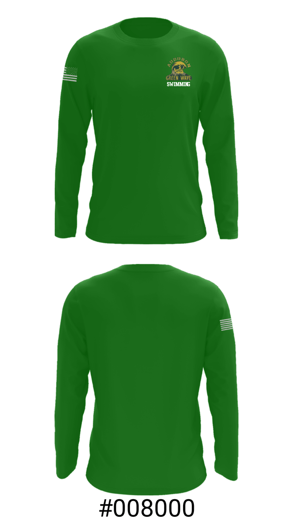 Long Sleeve Performance Shirt, Audubon Senior High School Swimming, Swimming, Teamtime, Team time, sublimation, custom sports apparel, team uniforms, spirit wear, spiritwear, sports uniforms, custom shirts, team store, custom team store, fundraiser sports, apparel fundraiser