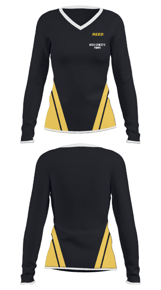 Women's Long Sleeve Vneck Shirt, REED CONCETE PUMPS, , Teamtime, Team time, sublimation, custom sports apparel, team uniforms, spirit wear, spiritwear, sports uniforms, custom shirts, team store, custom team store, fundraiser sports, apparel fundraiser