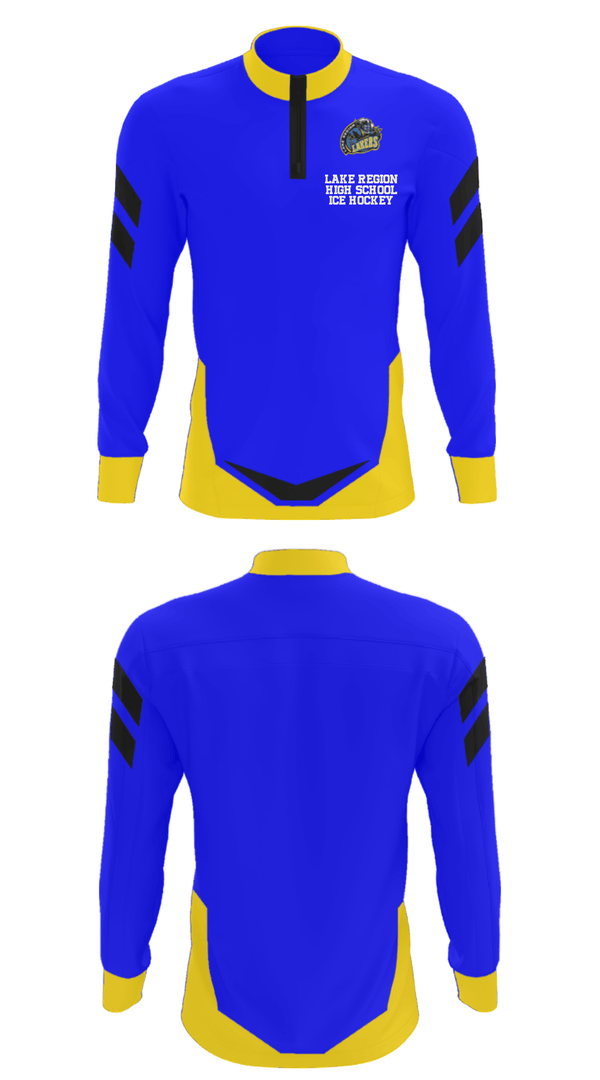 Quarter Zip Jacket, Lake Region High School Ice Hockey, Ice Hockey, Teamtime, Team time, sublimation, custom sports apparel, team uniforms, spirit wear, spiritwear, sports uniforms, custom shirts, team store, custom team store, fundraiser sports, apparel fundraiser