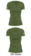 GOD'S GANGSTER 5799202 Women's Short Sleeve V-neck Shirt - 28