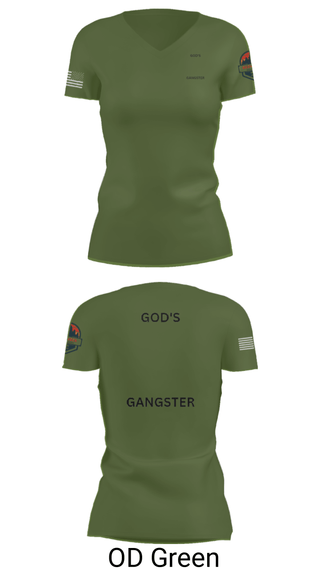 Women's Short Sleeve Vneck Shirt, GOD'S GANGSTER, Baseball, Teamtime, Team time, sublimation, custom sports apparel, team uniforms, spirit wear, spiritwear, sports uniforms, custom shirts, team store, custom team store, fundraiser sports, apparel fundraiser