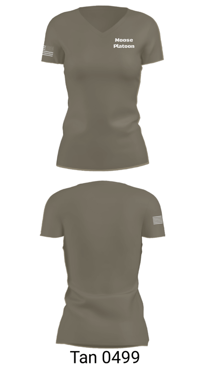 Moose Platoon 95714358 Women's Short Sleeve V-neck Shirt - 36