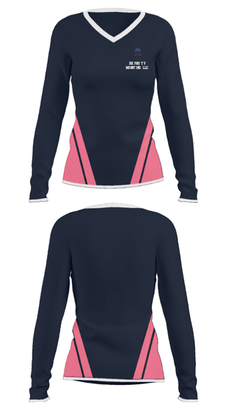 Women's Long Sleeve Vneck Shirt, BK Pro TV Mounting LLC, , Teamtime, Team time, sublimation, custom sports apparel, team uniforms, spirit wear, spiritwear, sports uniforms, custom shirts, team store, custom team store, fundraiser sports, apparel fundraiser