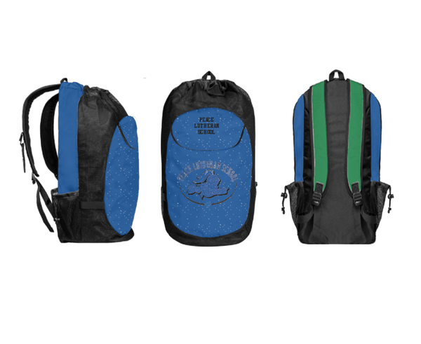 Gear Bag, Peace Lutheran School, Spirit Store, Teamtime, Team time, sublimation, custom sports apparel, team uniforms, spirit wear, spiritwear, sports uniforms, custom shirts, team store, custom team store, fundraiser sports, apparel fundraiser
