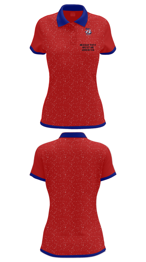 Women's Short Sleeve Performance Polo, Michigan Youth Wrestling Association, Wrestling, Teamtime, Team time, sublimation, custom sports apparel, team uniforms, spirit wear, spiritwear, sports uniforms, custom shirts, team store, custom team store, fundraiser sports, apparel fundraiser