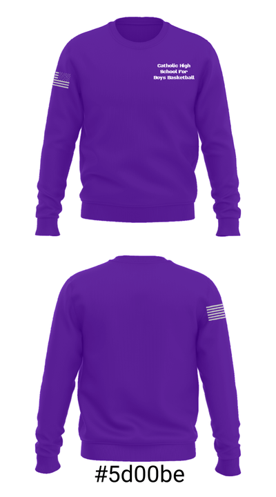 Catholic High School For Boys Basketball 92990024 Crew Neck Sweatshirt - 16