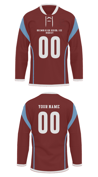 Hockey Jersey, Okemos High School Ice Hockey, Ice Hockey, Teamtime, Team time, sublimation, custom sports apparel, team uniforms, spirit wear, spiritwear, sports uniforms, custom shirts, team store, custom team store, fundraiser sports, apparel fundraiser