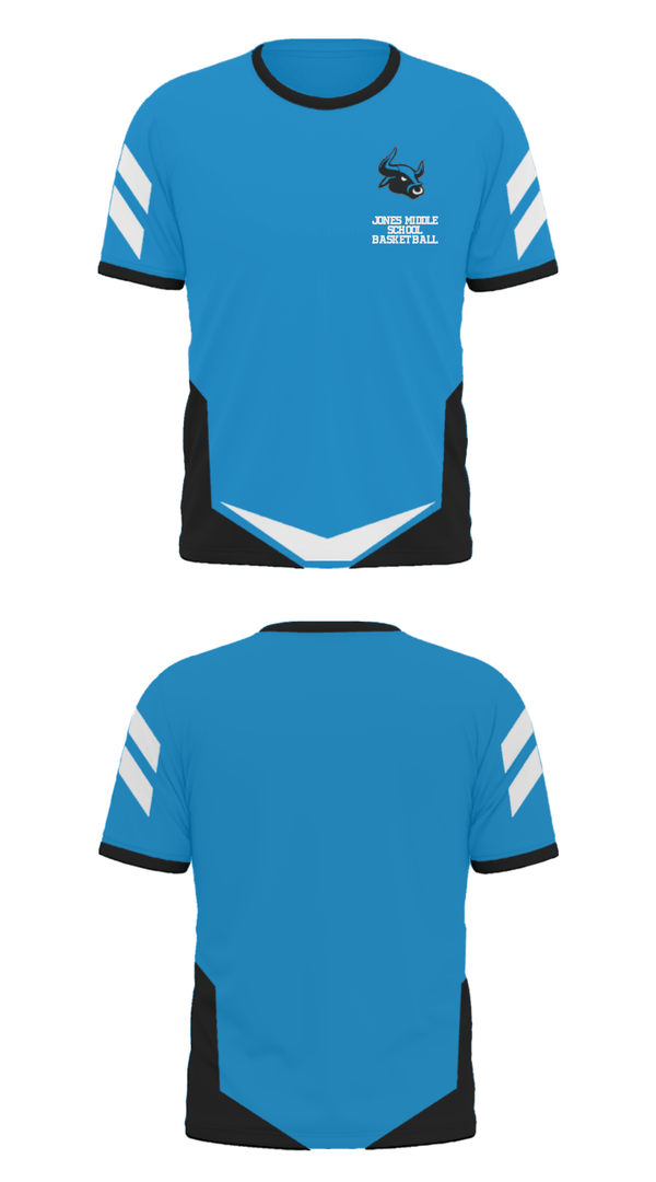 Short Sleeve Performance Polo, Jones Middle School Basketball, Men's Basketball, Teamtime, Team time, sublimation, custom sports apparel, team uniforms, spirit wear, spiritwear, sports uniforms, custom shirts, team store, custom team store, fundraiser sports, apparel fundraiser