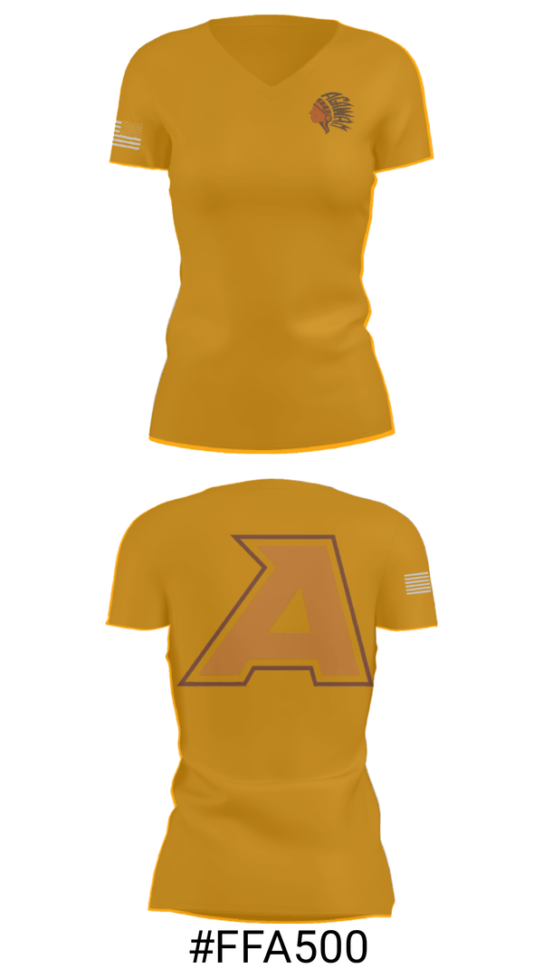 Women's Short Sleeve Vneck Shirt, Agawam Junior High School, Spirit Store, Teamtime, Team time, sublimation, custom sports apparel, team uniforms, spirit wear, spiritwear, sports uniforms, custom shirts, team store, custom team store, fundraiser sports, apparel fundraiser
