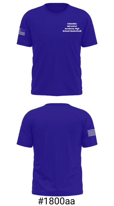 Columbia Adventist Academy High School Basketball 69679991 Short Sleeve Performance Shirt - 19