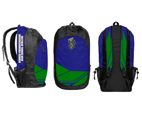 Gear Bag, Sumner-Fredericksburg High School Bowling, Bowling, Teamtime, Team time, sublimation, custom sports apparel, team uniforms, spirit wear, spiritwear, sports uniforms, custom shirts, team store, custom team store, fundraiser sports, apparel fundraiser