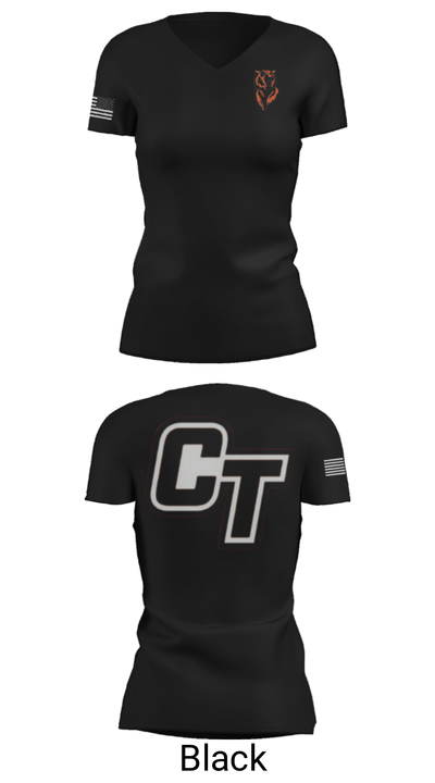 Cape Girardeau Central High School Wrestling 18031941 Women's Short Sleeve V-neck Shirt - 14