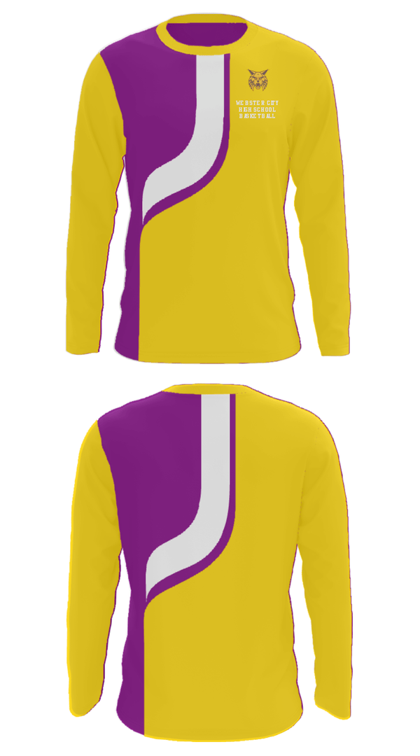 Long Sleeve Performance Shirt, Webster City High School Basketball, Men's Basketball, Teamtime, Team time, sublimation, custom sports apparel, team uniforms, spirit wear, spiritwear, sports uniforms, custom shirts, team store, custom team store, fundraiser sports, apparel fundraiser