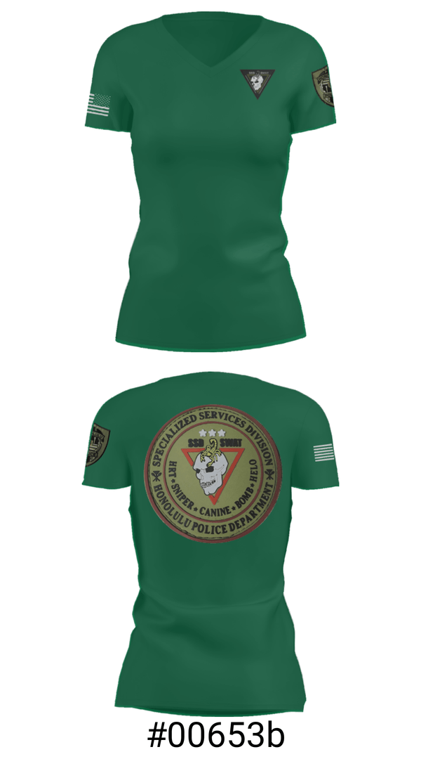Women's Short Sleeve Vneck Shirt, SSD, Police, Teamtime, Team time, sublimation, custom sports apparel, team uniforms, spirit wear, spiritwear, sports uniforms, custom shirts, team store, custom team store, fundraiser sports, apparel fundraiser