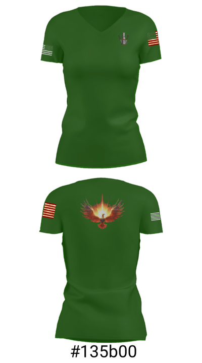 Mess-172 FireBirds 84080572 Women's Short Sleeve V-neck Shirt - 4