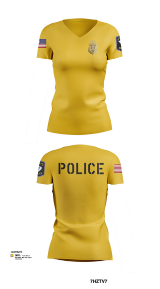 Women's Short Sleeve Vneck Shirt, New Ellenton Police Department, Police, Teamtime, Team time, sublimation, custom sports apparel, team uniforms, spirit wear, spiritwear, sports uniforms, custom shirts, team store, custom team store, fundraiser sports, apparel fundraiser